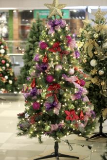 Decorated Christmas Trees Vanda Win Artificial Flowers Plants